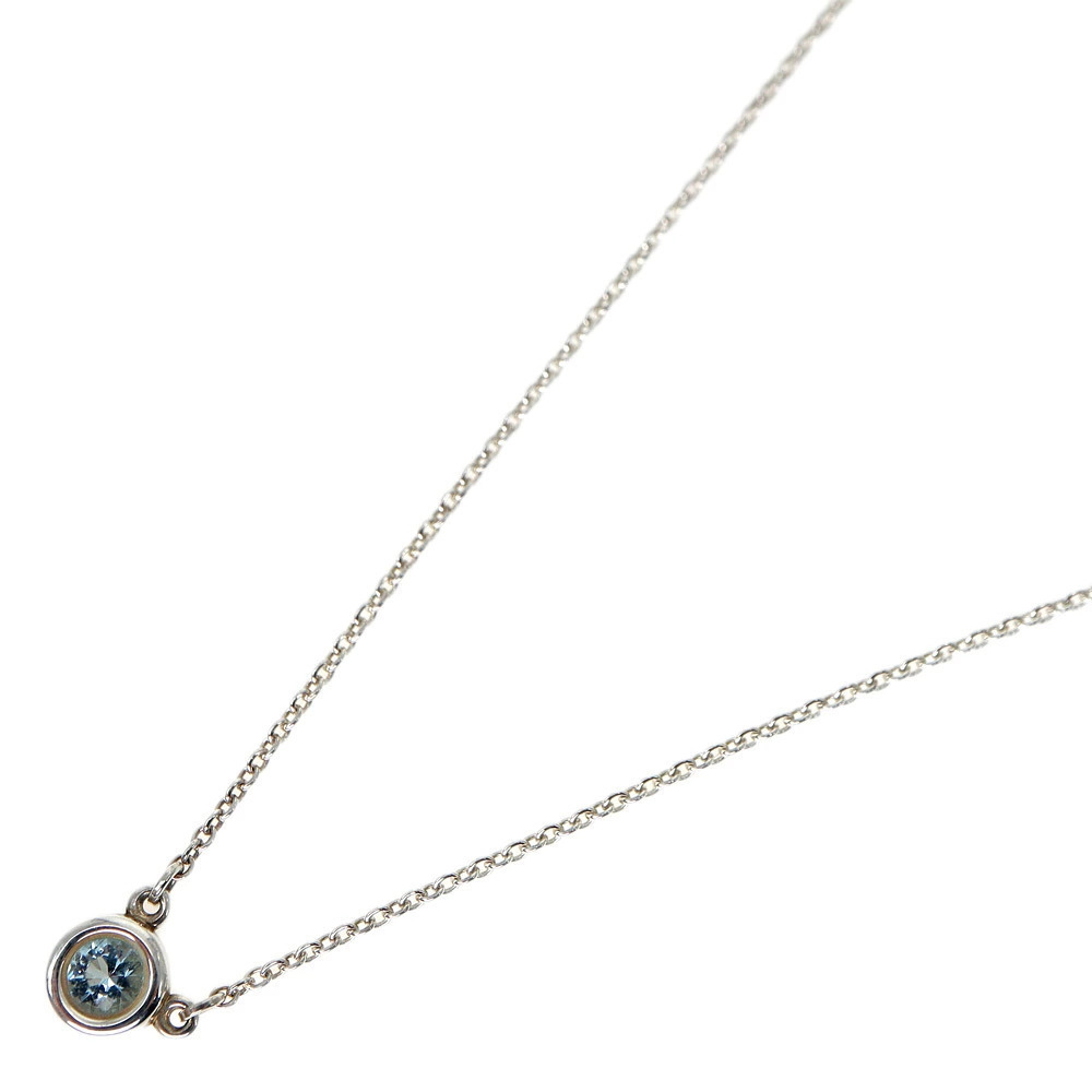 Tiffany Co Elsa Peretti Color By The Yard Aquamarine Blue Sterling Silver